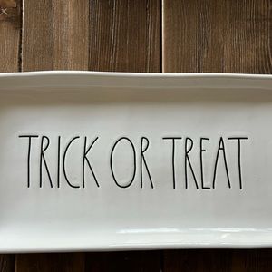 Original M stamped Trick or Treat tray